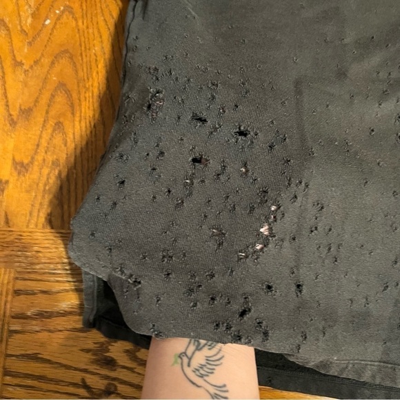 Cotton Citizen Distressed Crewneck in Mineral Charcoal Sz S Made in USA - Picture 8 of 15